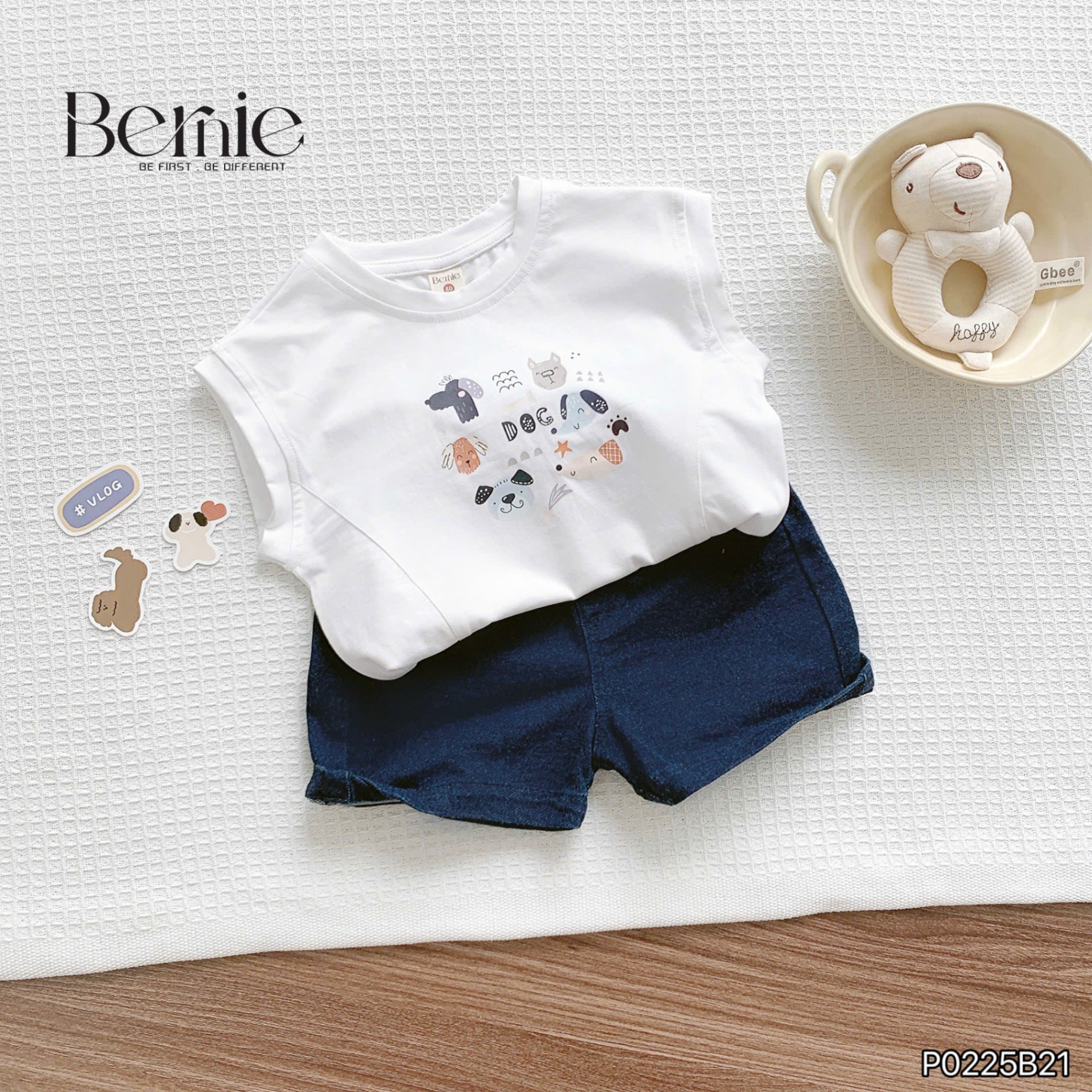 Set tanktop in ngực siêu cute Bernie