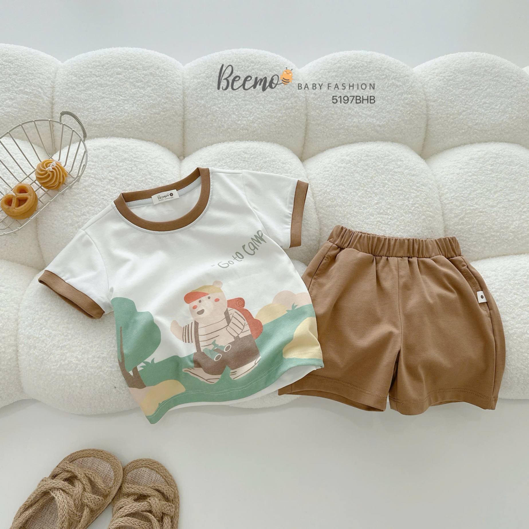 Set cộc tay in hình gấu Beemo