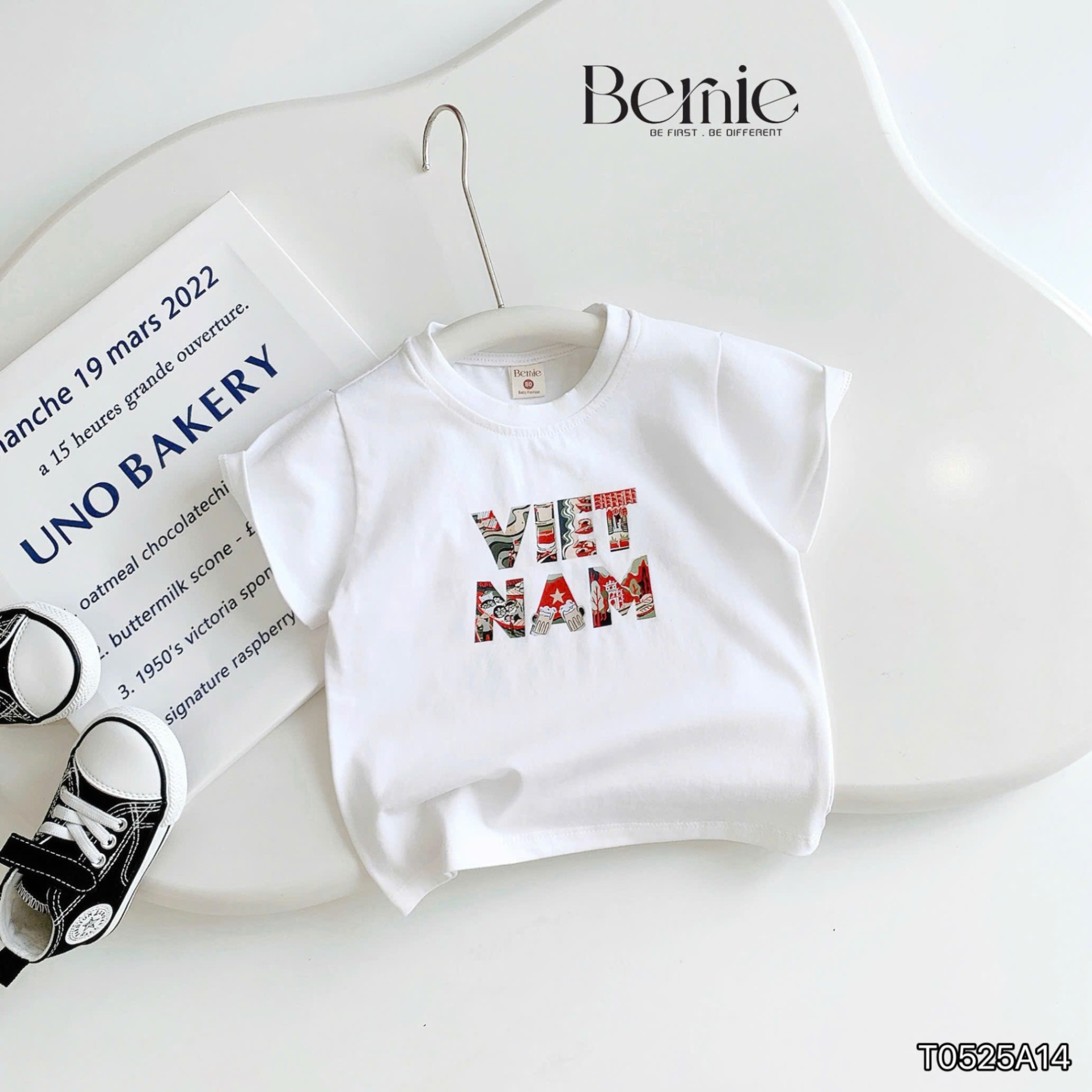 Áo cotton cộc tay Little Việt Nam Bernie