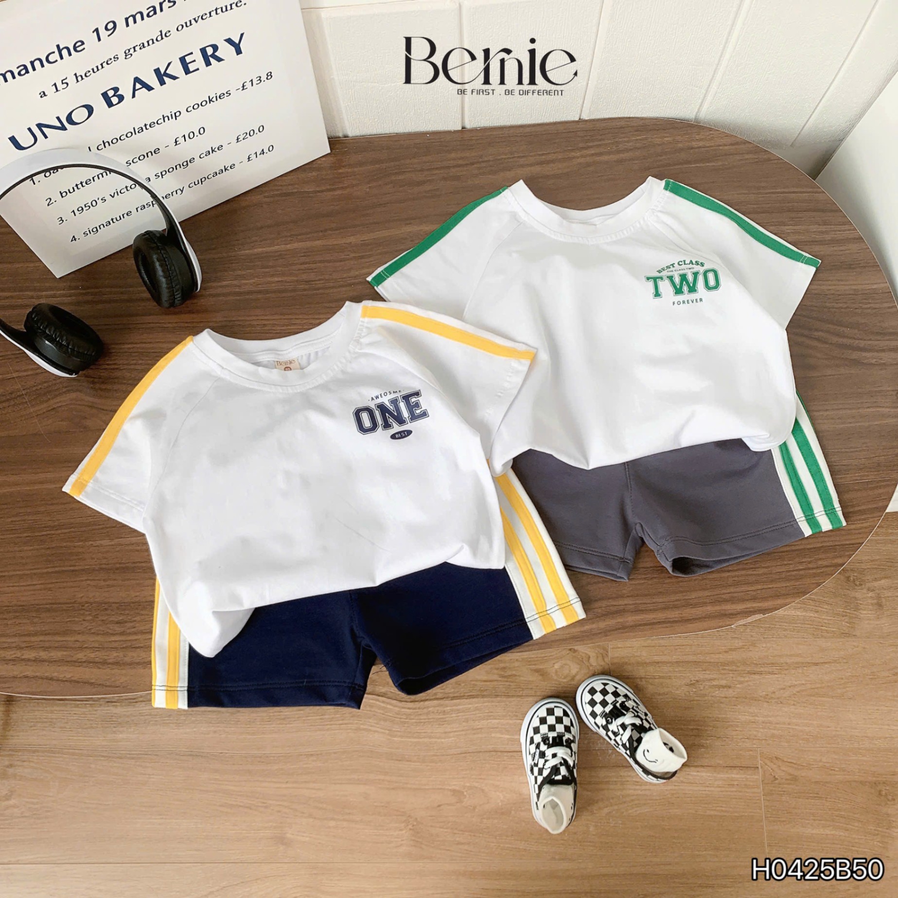 Set cộc thể thao raglan one two Bernie