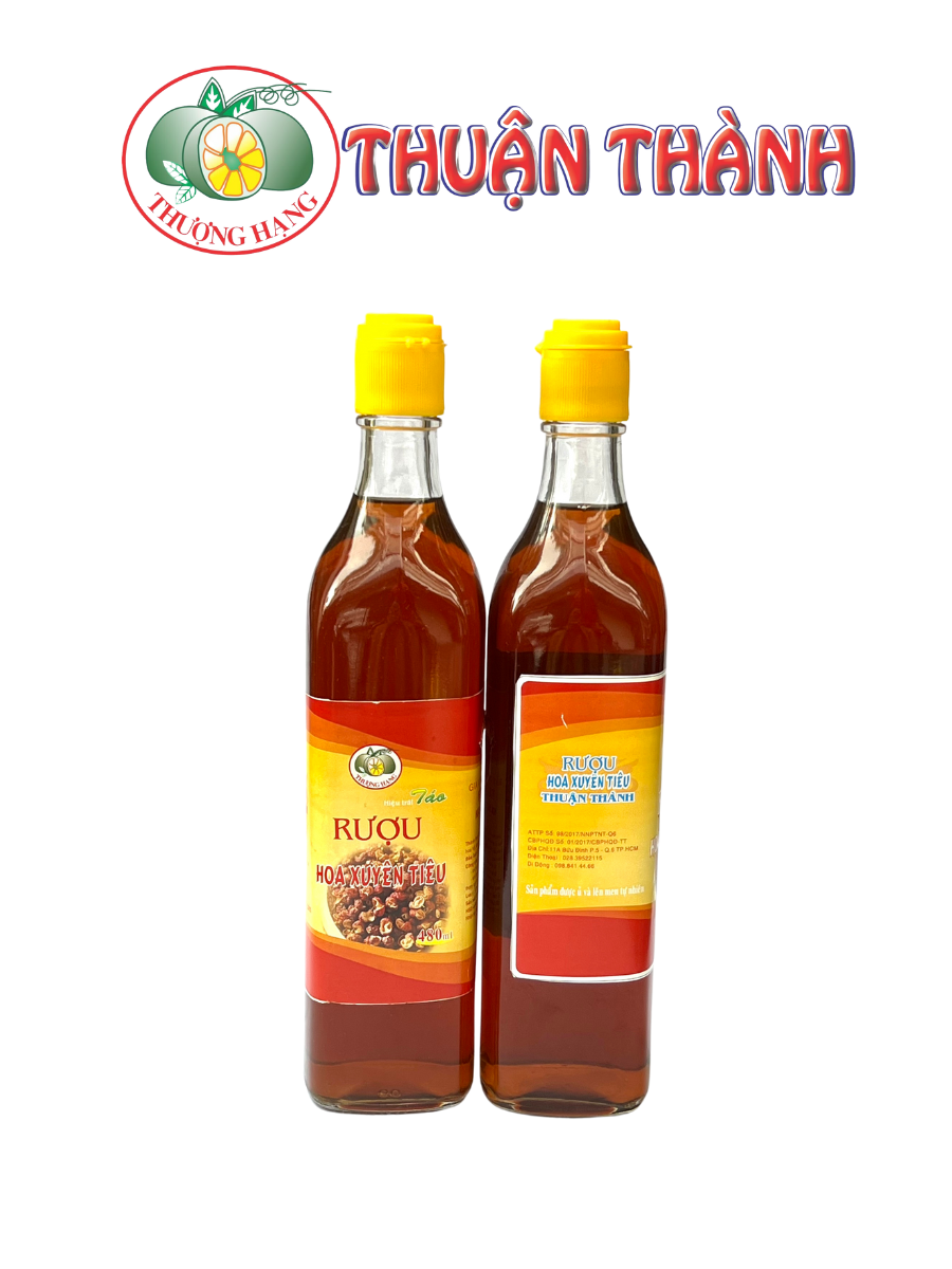 Rượu Hoa Xuyên Tiêu Thuận Thành - Chai sành 480ml- giá 68.000/1 chai