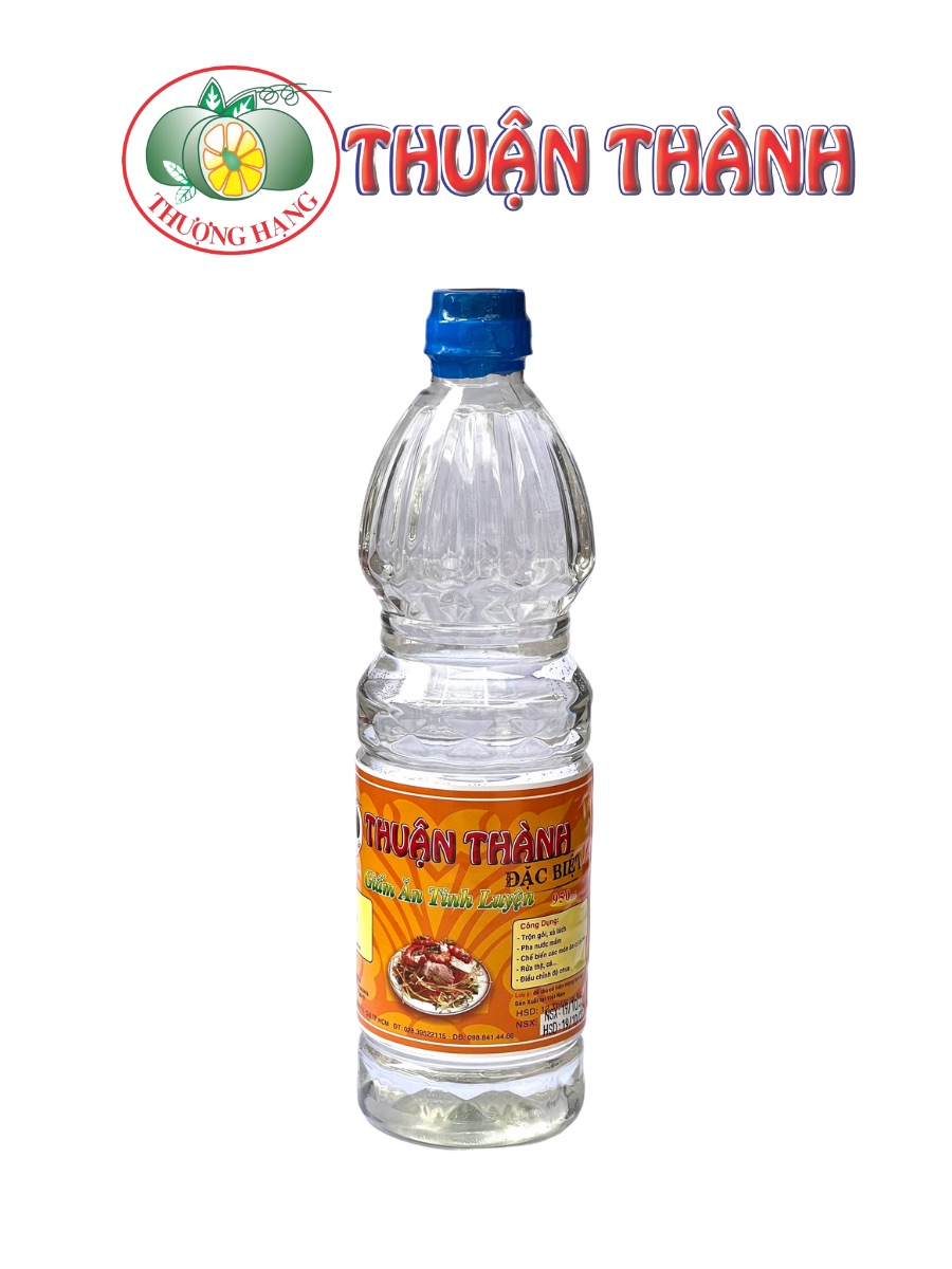 Giấm Ăn Tinh Luyện Thuận Thành - Nắp Xanh 880ml