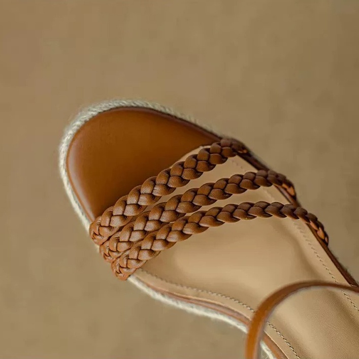 XD.0012 - Sandal Đế Cói Quai Bện Điệu Đà
