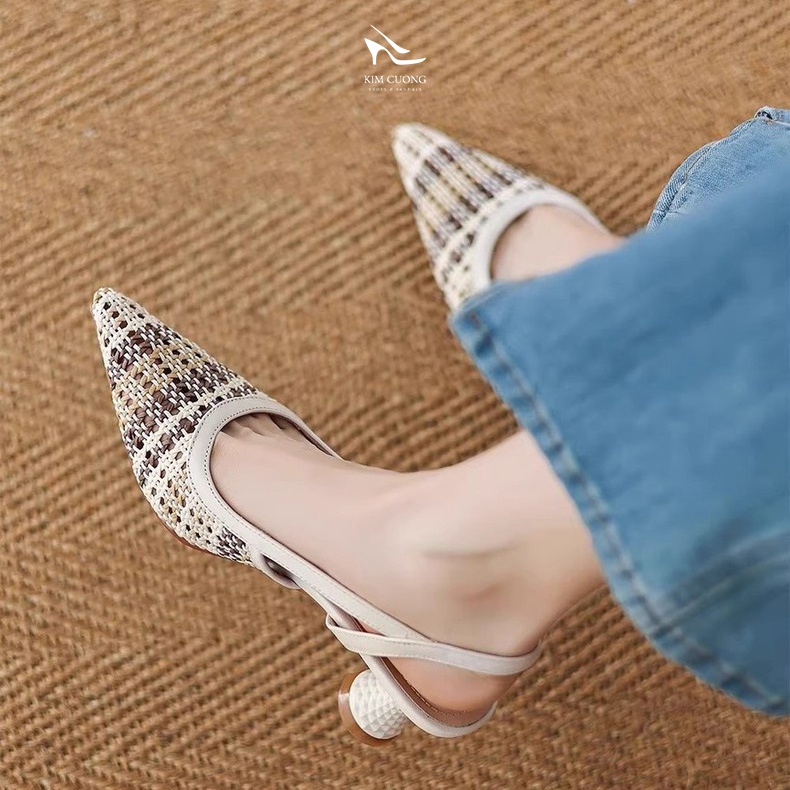 CG.0035 - Cao Gót Lưới Đan Kết Phối Màu Trẻ Trung