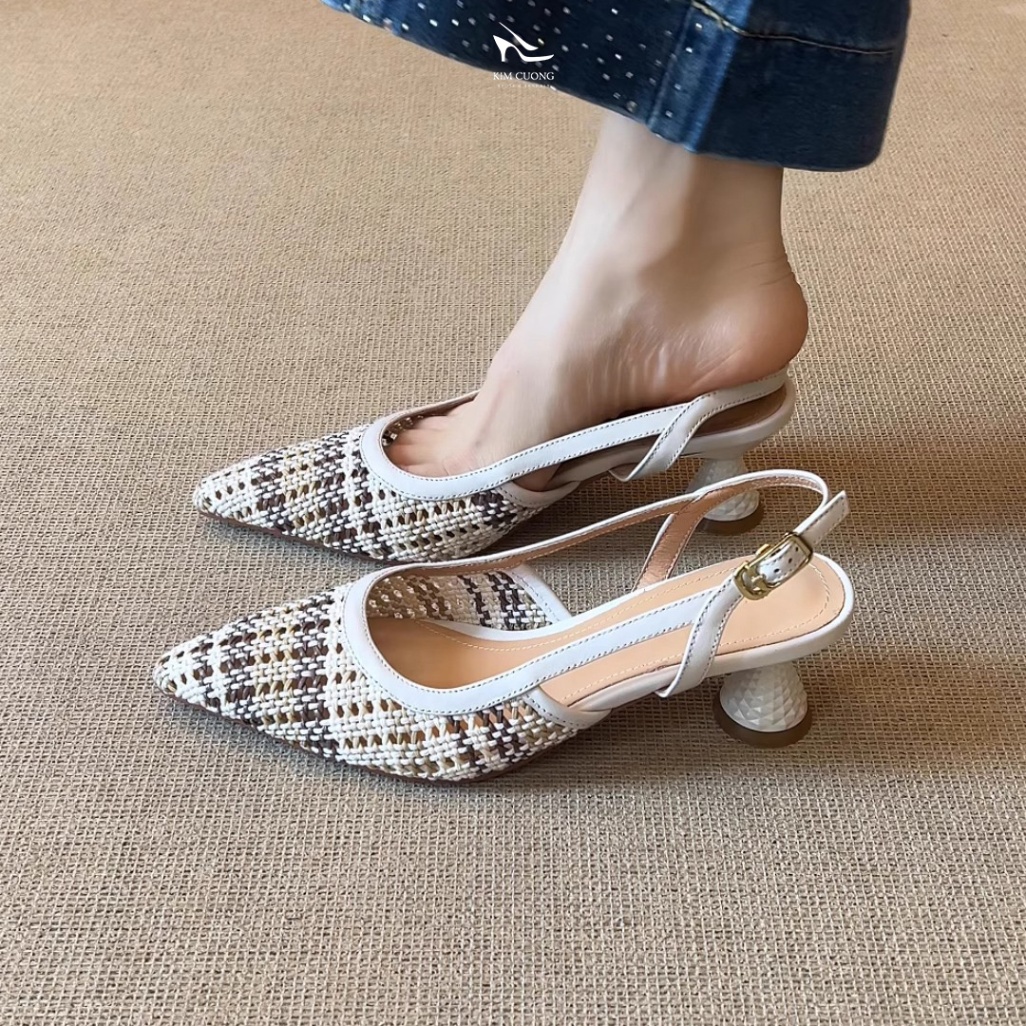 CG.0035 - Cao Gót Lưới Đan Kết Phối Màu Trẻ Trung