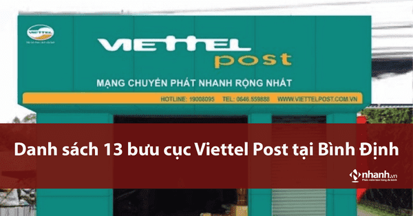 Danh sách 13 bưu cục Viettel Post tại Bình Định