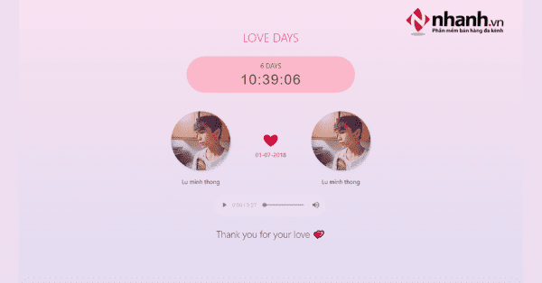 Top 7 phần mềm đếm ngày tình yêu đầy lãng mạn cho các cặp đôi