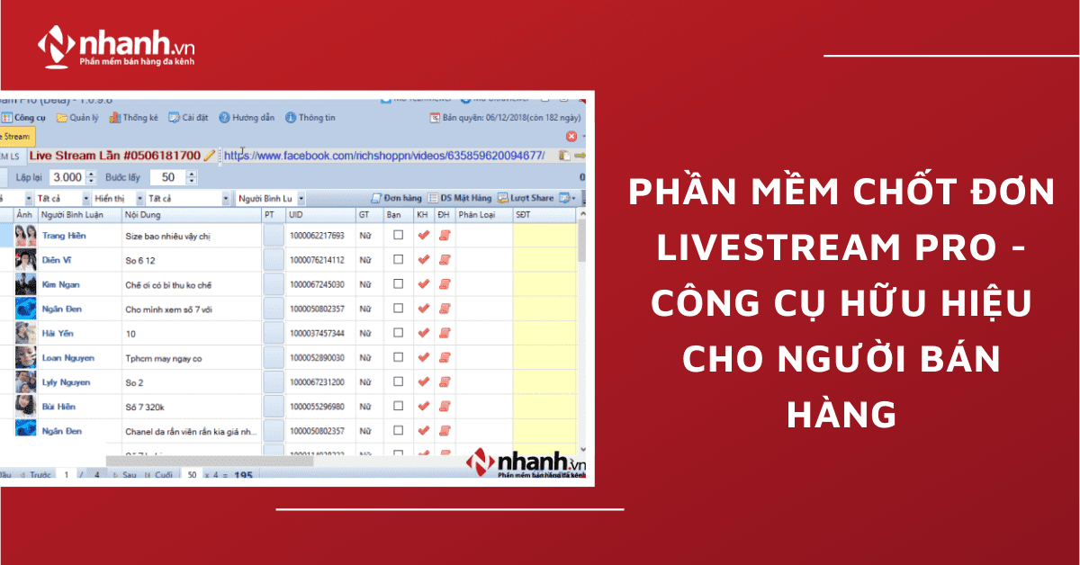 Tất tần tật phần mềm chốt đơn livestream Pro - công cụ hữu hiệu cho người bán hàng