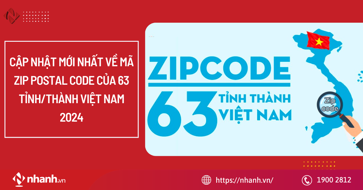 Cập nhật mới nhất về mã Zip Postal Code của 63 Tỉnh/Thành Việt Nam 2024