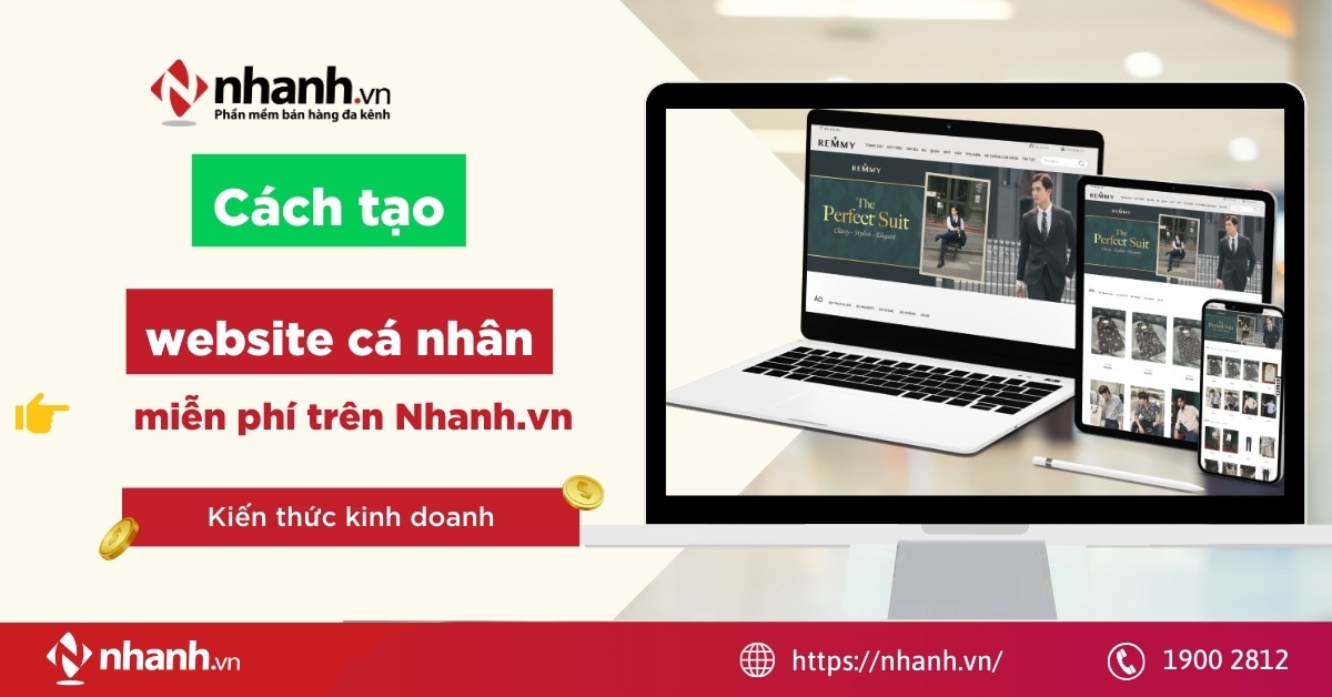 Cách tạo 1 website cá nhân miễn phí đơn giản và hiệu quả bằng dịch vụ của Nhanh.vn