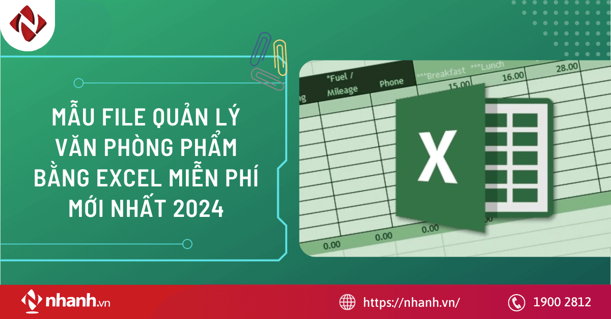 Mẫu file quản lý văn phòng phẩm bằng Excel miễn phí mới nhất 2025