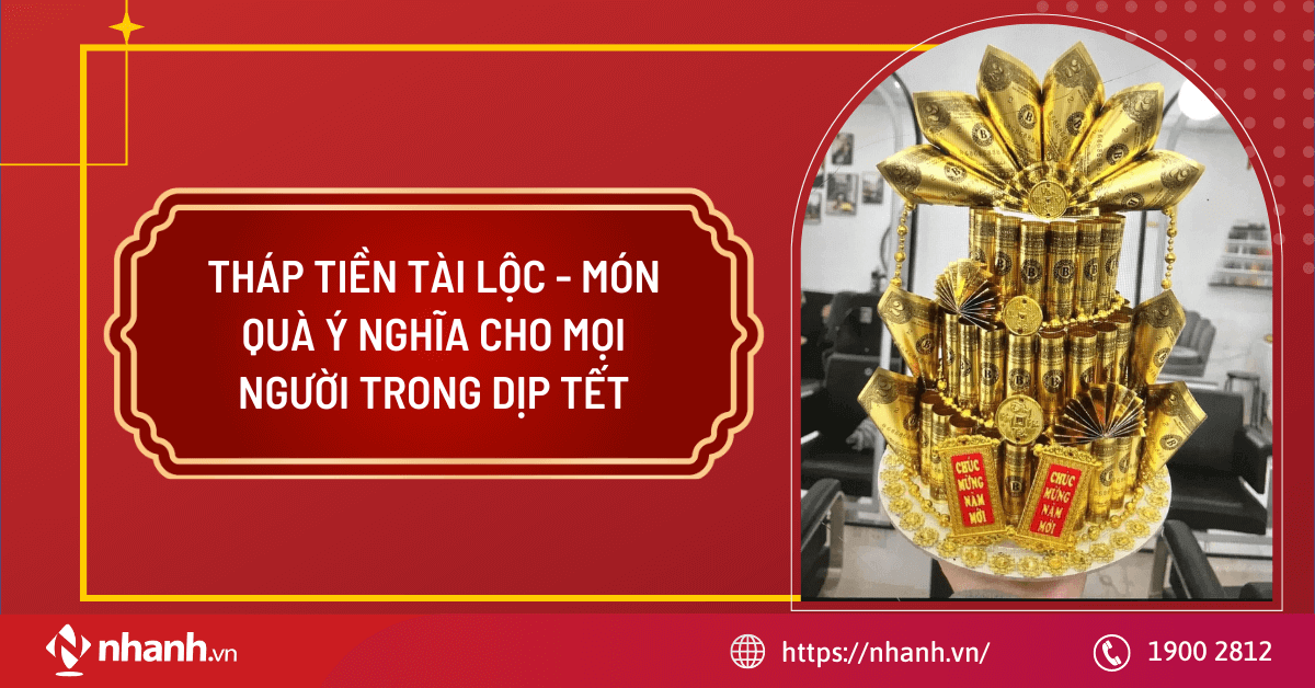 Tháp tiền tài lộc - Món quà ý nghĩa cho mọi người trong dịp Tết