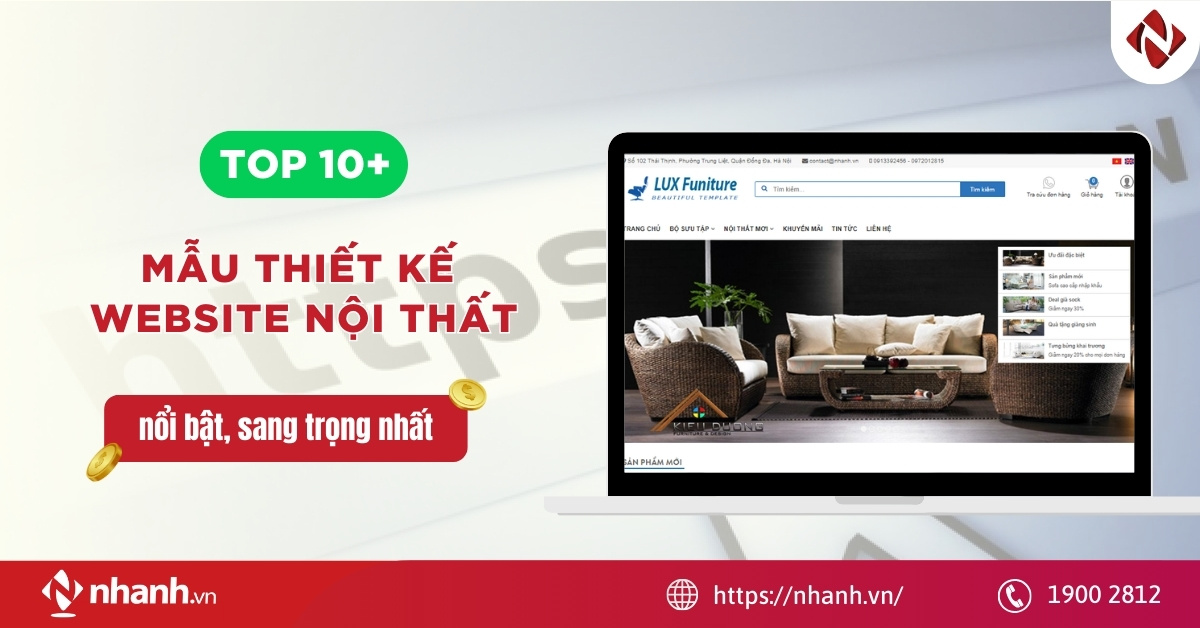 Top 10+ mẫu thiết kế website Nội Thất nổi bật, sang trọng nhất