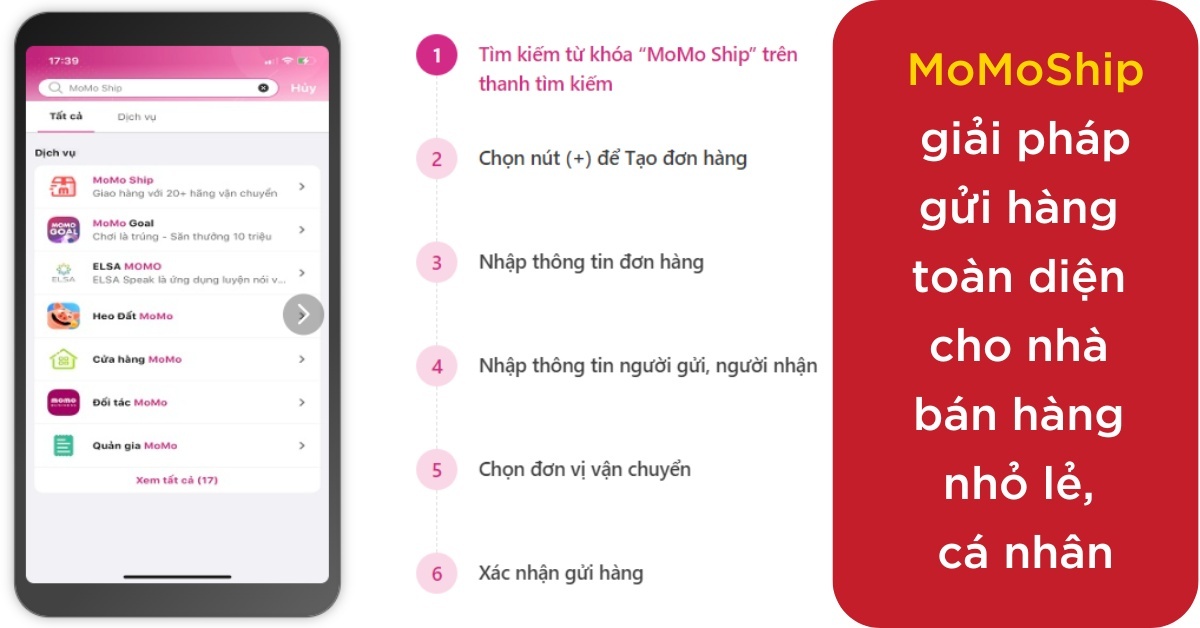 MoMoShip – giải pháp gửi hàng toàn diện cho người bán hàng nhỏ lẻ và cá nhân