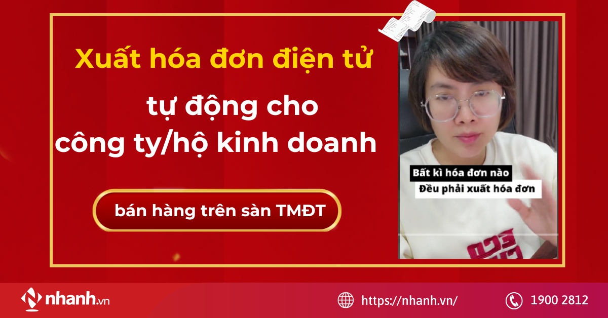 Xuất hóa đơn điện tử tự động cho công ty/hộ kinh doanh bán hàng trên sàn TMĐT