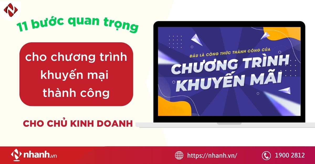 11 bước quan trọng cho chương trình khuyến mại thành công