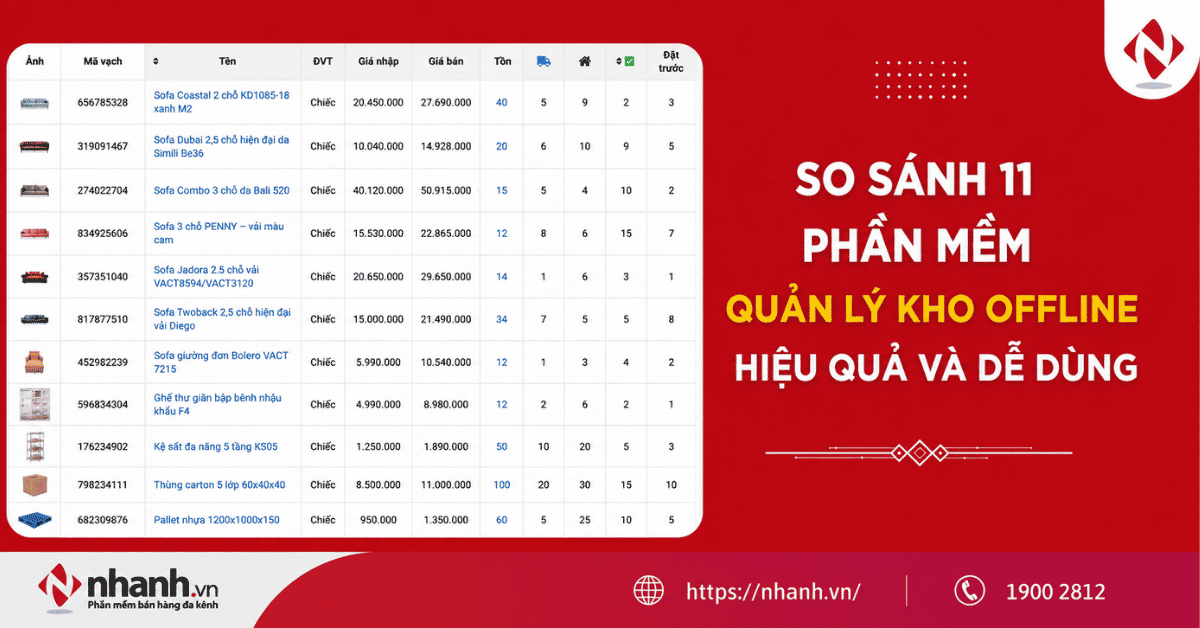 So sánh 11 phần mềm quản lý kho offline hiệu quả và dễ dùng