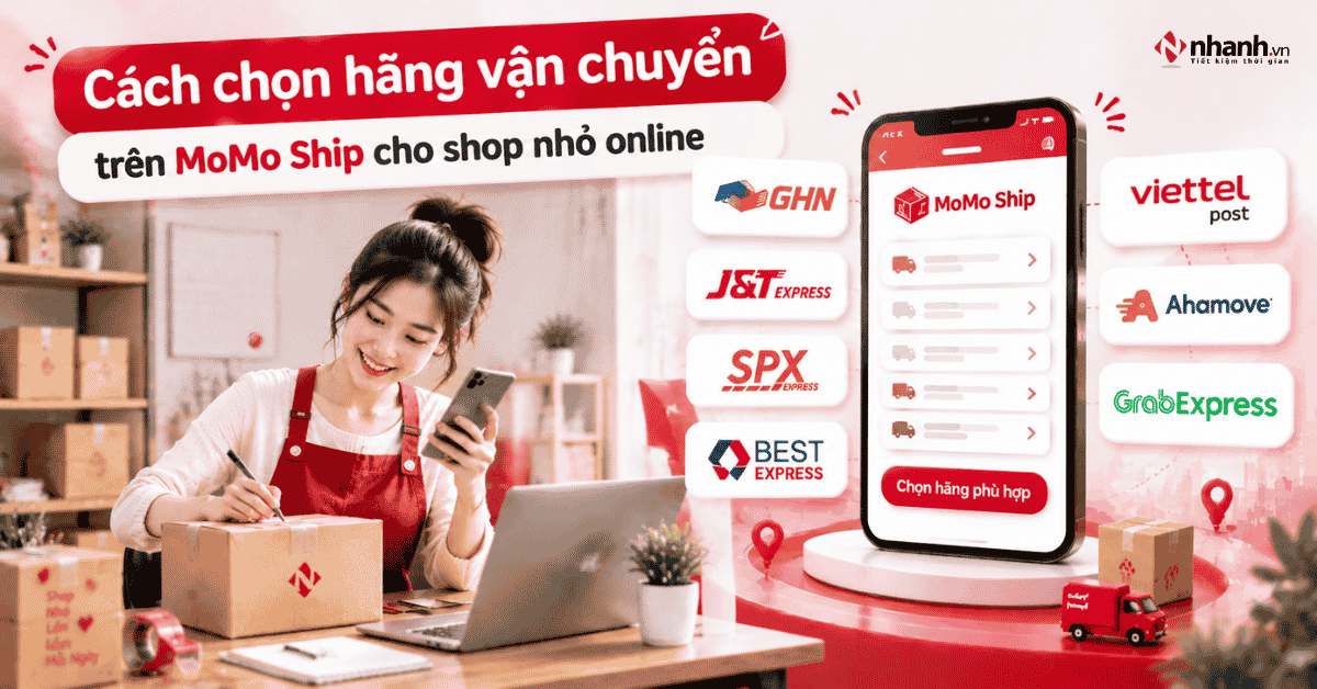 Cách chọn hãng vận chuyển trên MoMo Ship cho chủ shop online nhỏ