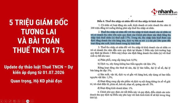 5 triệu giám đốc tương lai và bài toán thuế TNCN 17%
