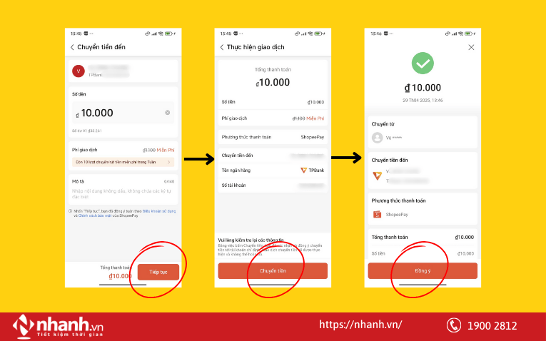 Cách chuyển tiền từ ví ShopeePay về ngân hàng