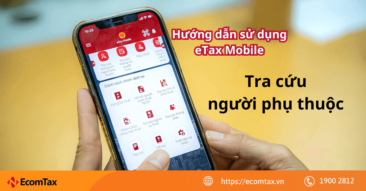 Cách tra cứu người phụ thuộc trên app eTax Mobile
