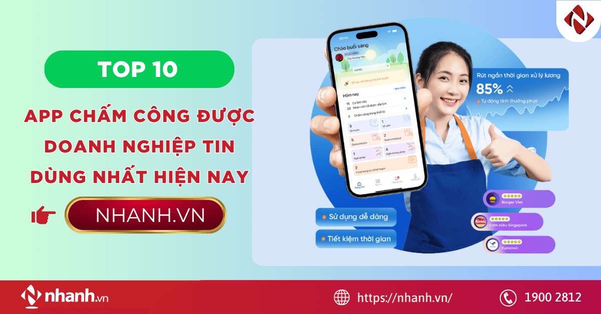 Top 10 App chấm công được doanh nghiệp tin dùng nhất hiện nay