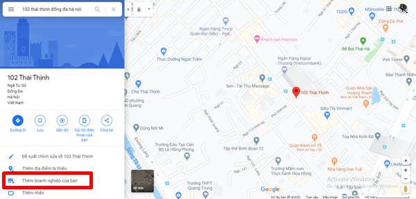 thêm địa điểm trên google map