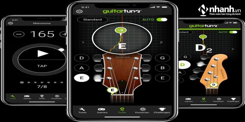 App chỉnh dây đàn Guitar Tuna miễn phí và dễ sử dụng