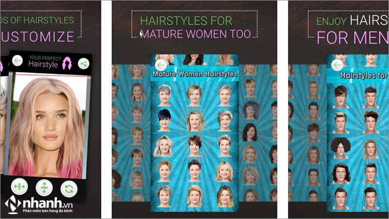 Perfect Hairstyle-Women & Men là phần mềm thay đổi kiểu tóc hot nhất hiện nay