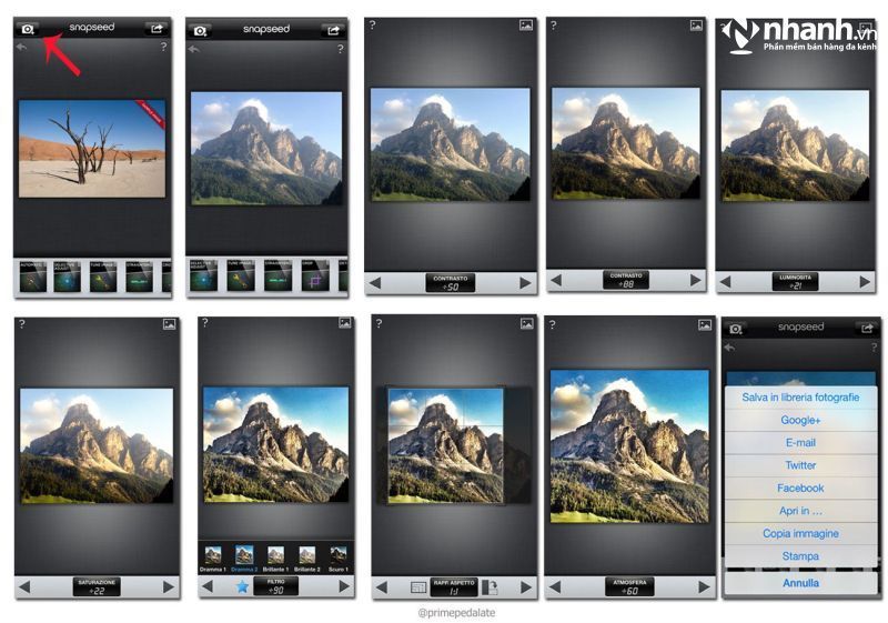 Snapseed là phần mềm chỉnh sửa ảnh đẹp trên điện thoại Iphone và Android