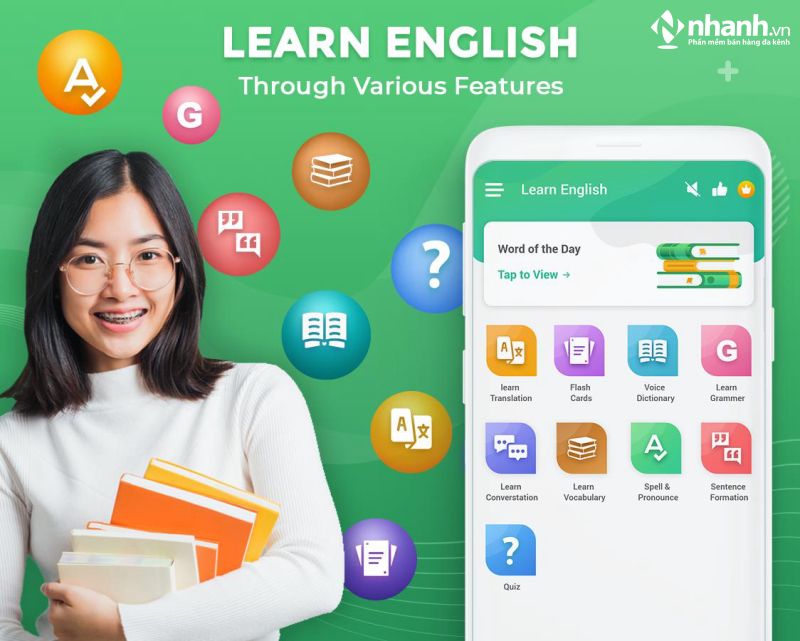 Learn English là phần mềm tự học tiếng anh miễn phí dành cho các đối tượng từ cơ bản đến nâng cao