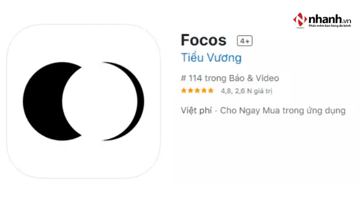 Focos – app làm mờ nền ảnh iOS