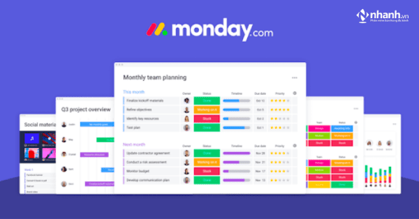 Phần mềm quản lý công việc Monday.com