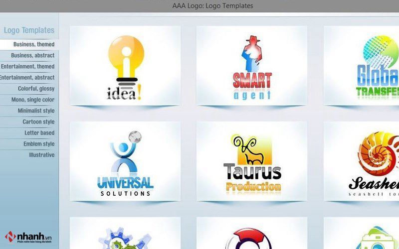 Phần mềm thiết kế logo AAA Logo