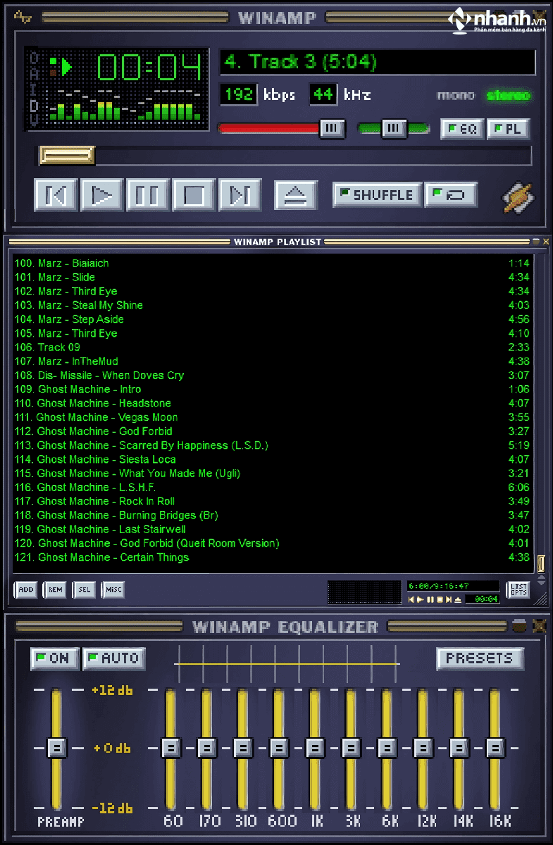 Phần mềm nghe nhạc Winamp