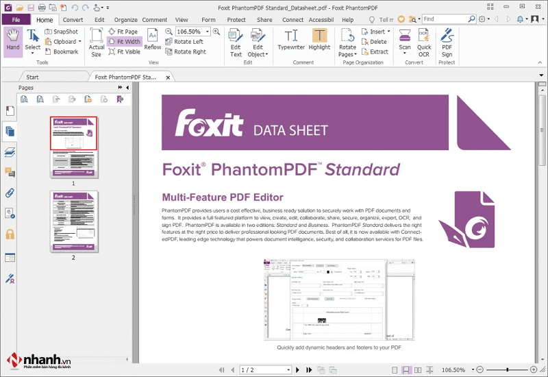 Phần mềm chỉnh sửa PDF Foxit Phantom PDF
