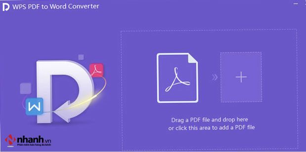 Phần mềm WPS PDF to Word Converter chuyển đổi PDF sang Word