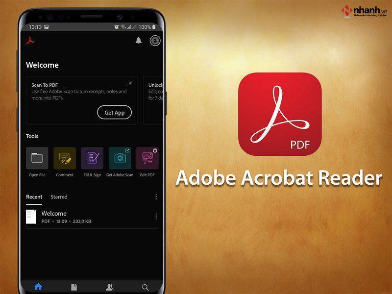 Chuyển PDF sang Word trực tuyến Adobe Acrobat Reader