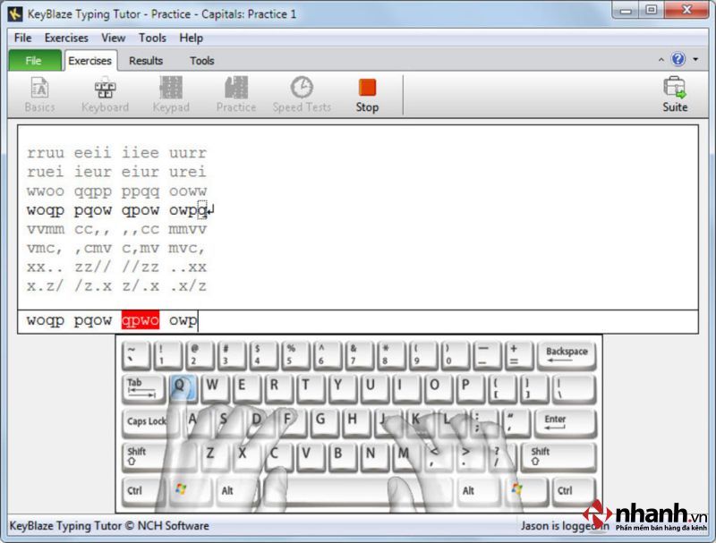 KeyBlaze Typing Tutor là phần mềm gõ 10 ngón tiếng Việt miễn phí
