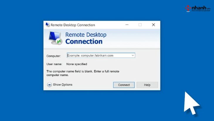 Phần mềm điều khiển máy tính từ xa qua internet Windows Remote Desktop