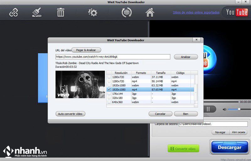WinX Youtube Downloader là phần mềm tải phim trên youtube