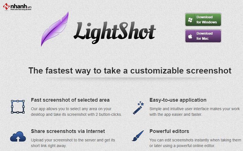 Phần mềm cắt hình ảnh Lightshot