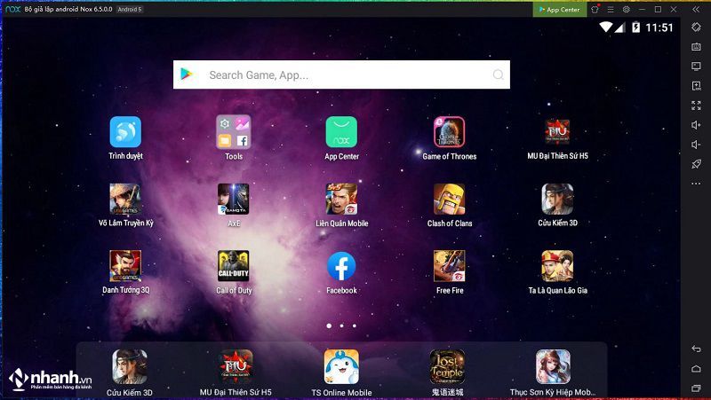 Phần mềm giả lập Android siêu nhẹ NoxPlayer