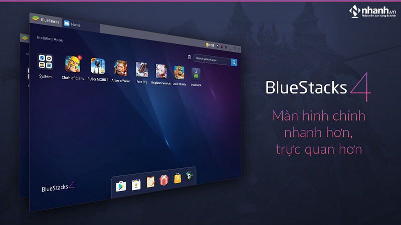 Phần mềm giả lập nhẹ nhất BlueStacks 4