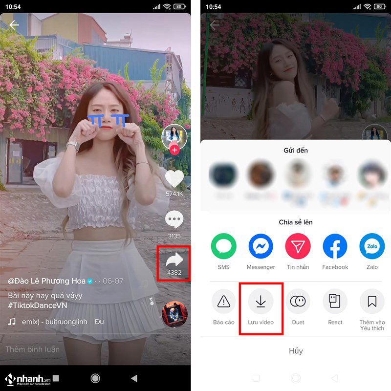 Lưu video TikTok về máy điện thoại