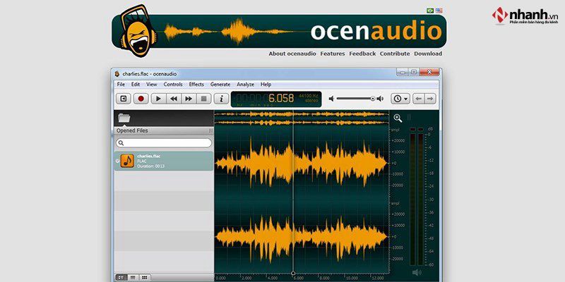 Phần mềm thu âm Ocenaudio