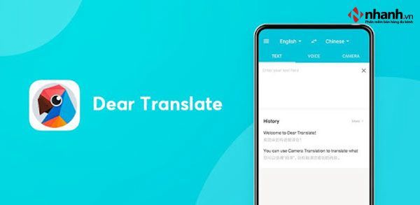Phần mềm dịch tiếng Hàn chuẩn Dear Translate