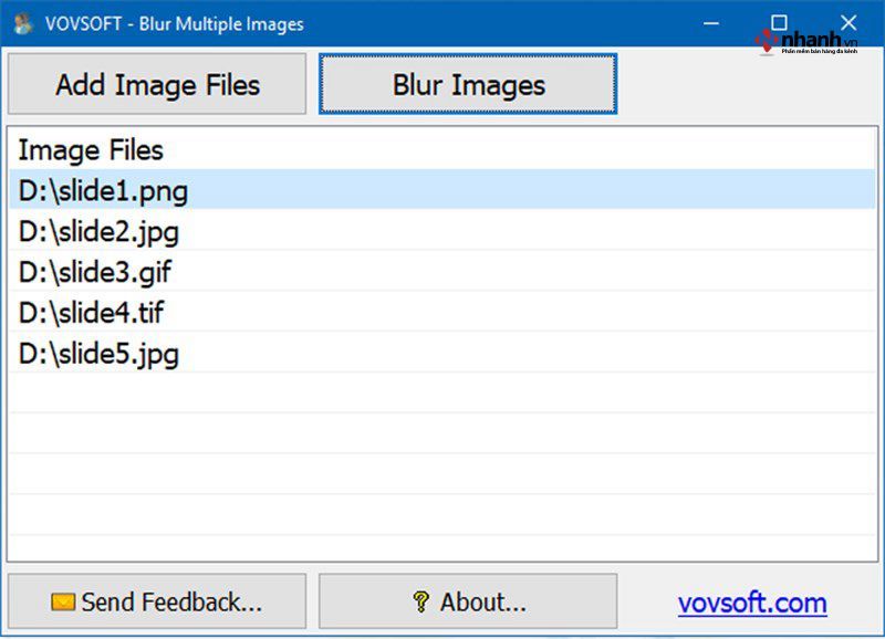 Phần mềm xóa phông nhanh chóng Blur Multiple Images