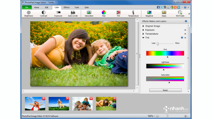 Phần mượt ghép hình ảnh bên trên PC PhotoPad Image Editor