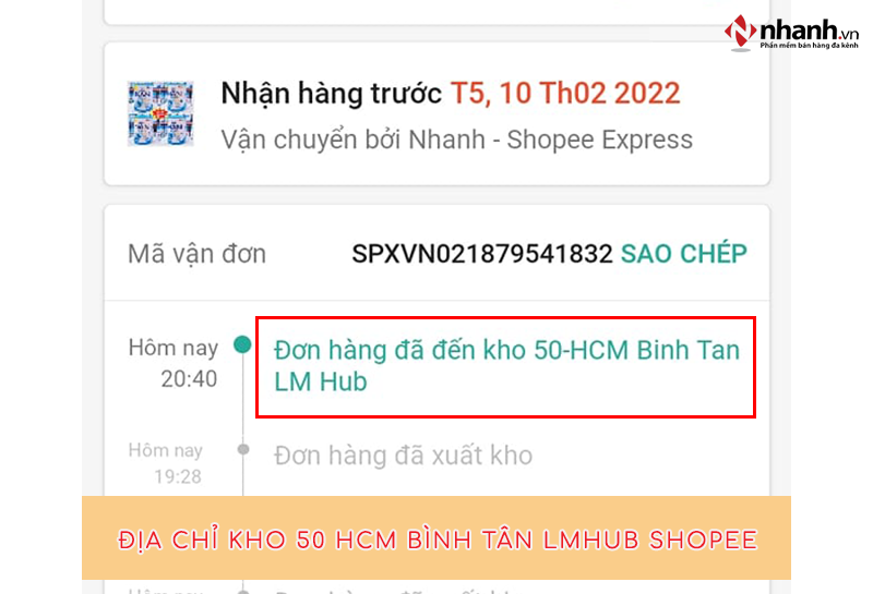 Đến lấy hàng trực tiếp tại kho 50 HCM Bình Tân LMHub có được không?